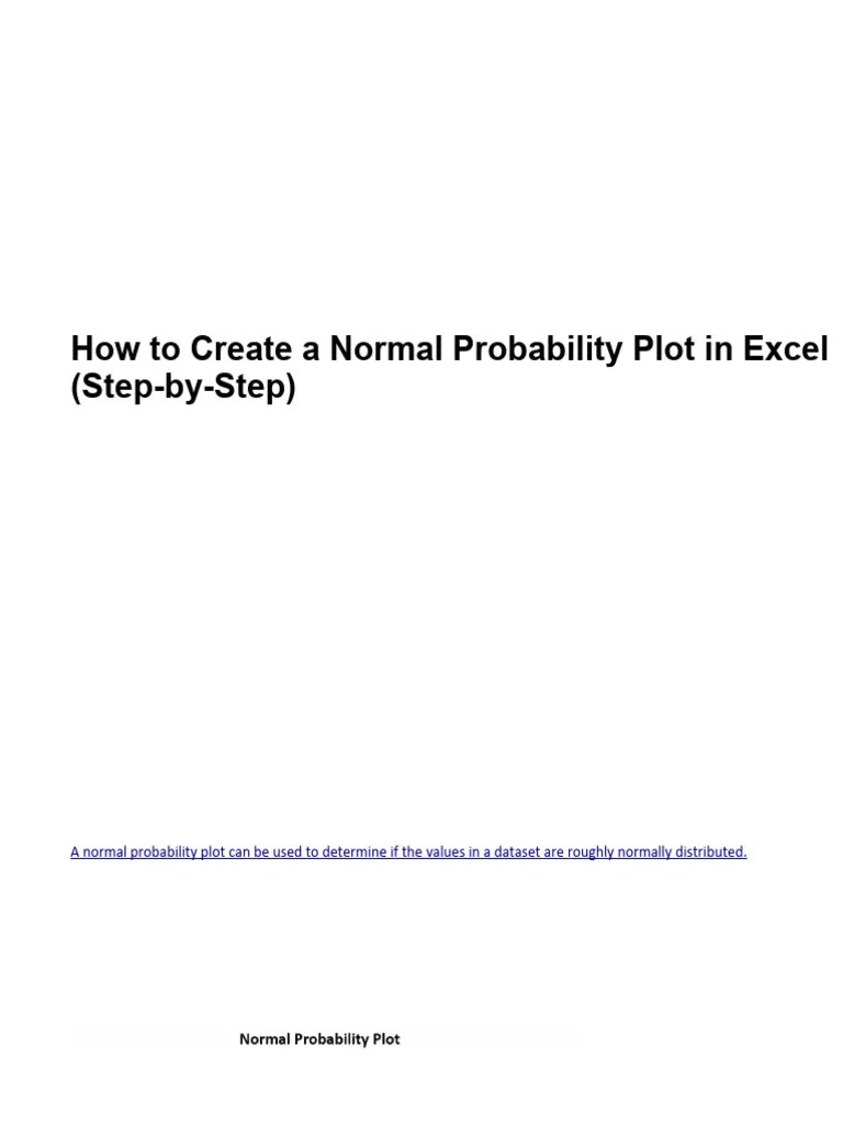 Normal Probability Plot | PDF