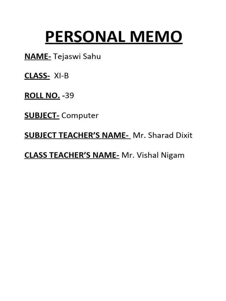 Computer Project Class 11 | PDF