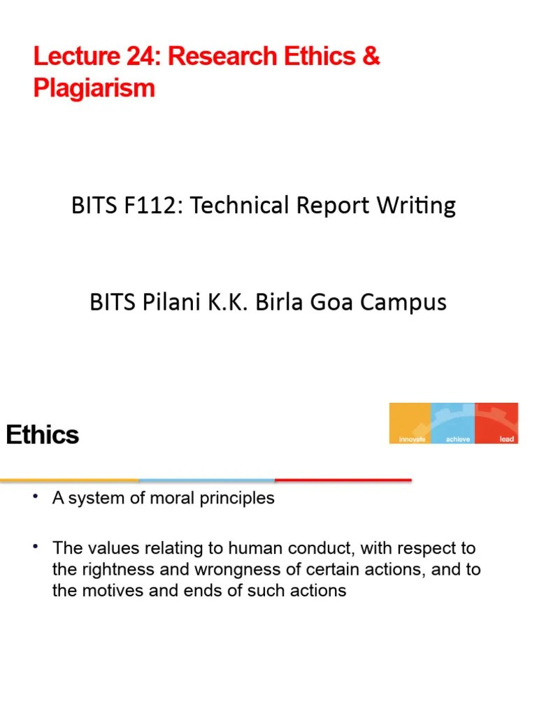 Lecture 24 Updated Ethics__Plagiarism | PDF | Citation | Information