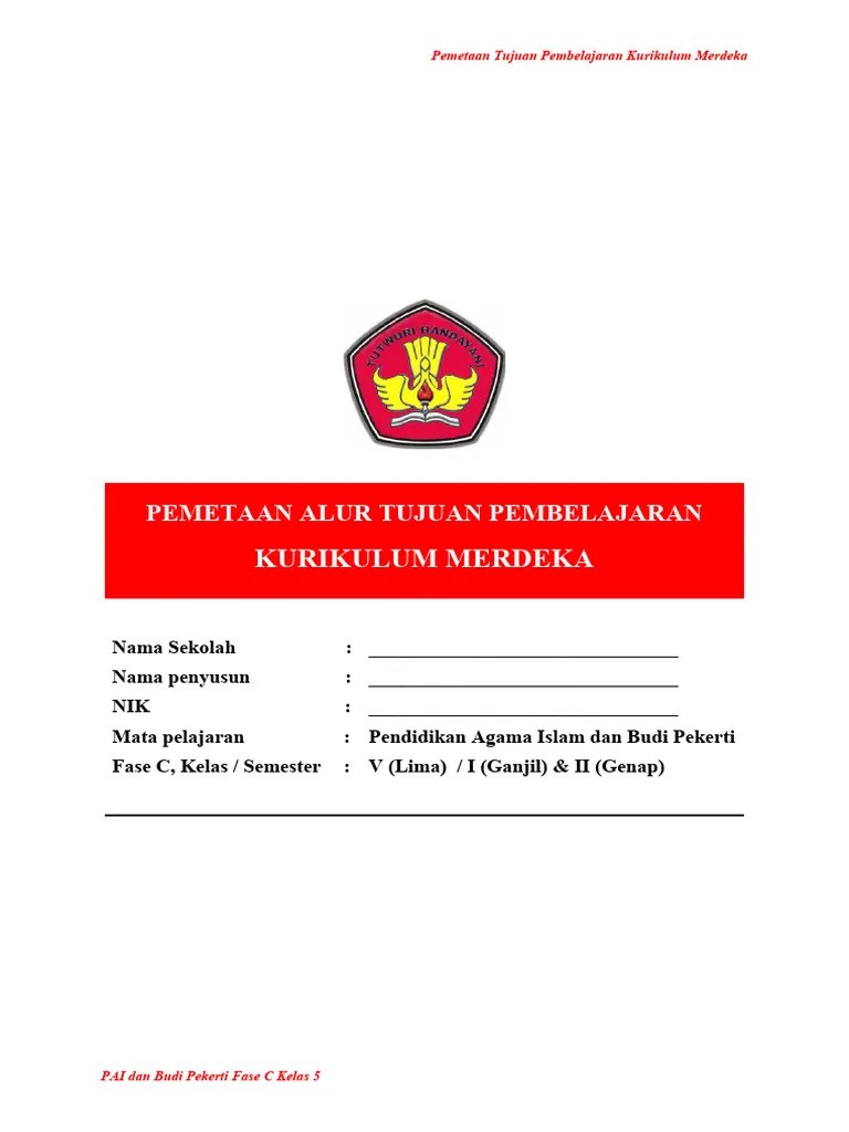 Pemetaan tujuan pembelajaran
