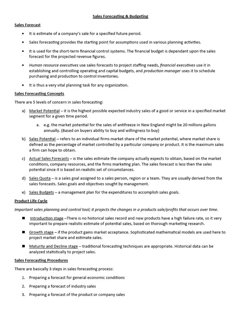 Sales Forecasting | PDF | Forecasting | Sales