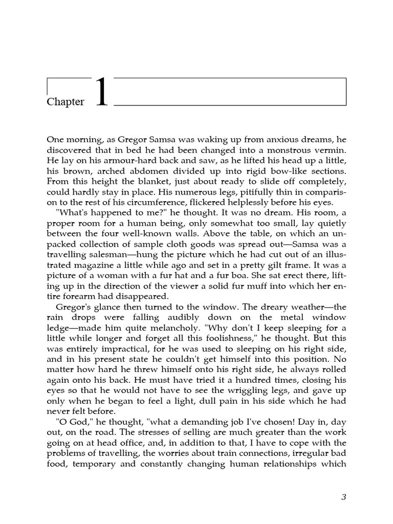 Franz Kafka The Metamorphosis | PDF