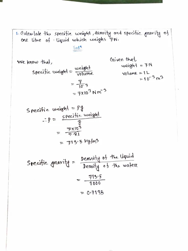 Fluid Mechanics Problem Assignment | PDF
