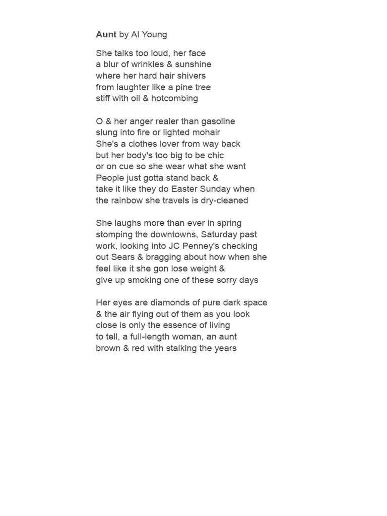 Aunt By Al Young | PDF