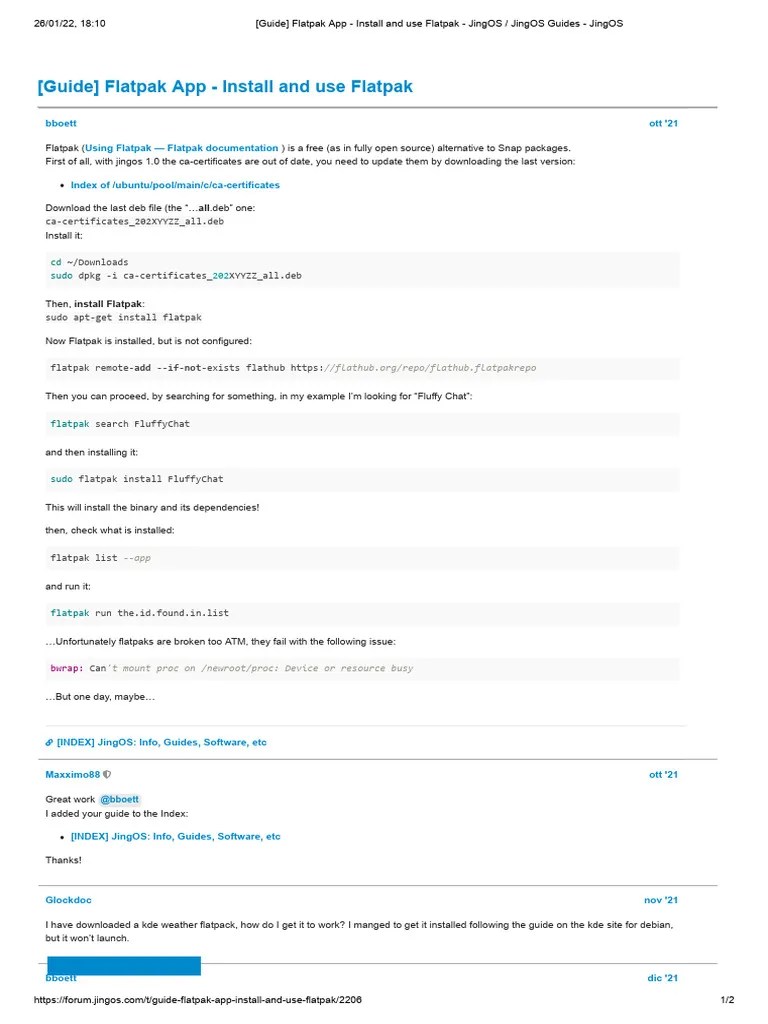 (Guide) Flatpak App - Install And Use Flatpak - JingOS - JingOS Guides ...