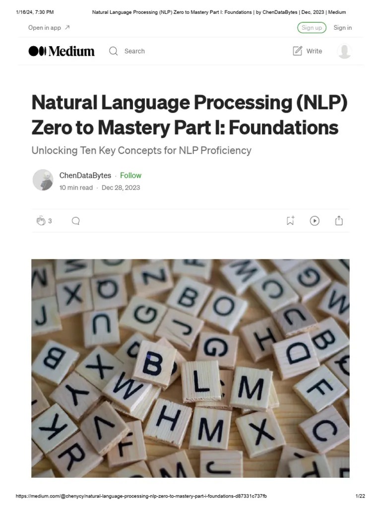 Natural Language Processing (NLP) Zero To Mastery Part I - Foundations ...