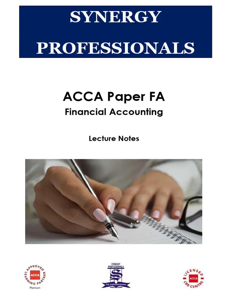 FA - ACCA Lecture Notes | PDF | Debits And Credits | Inventory