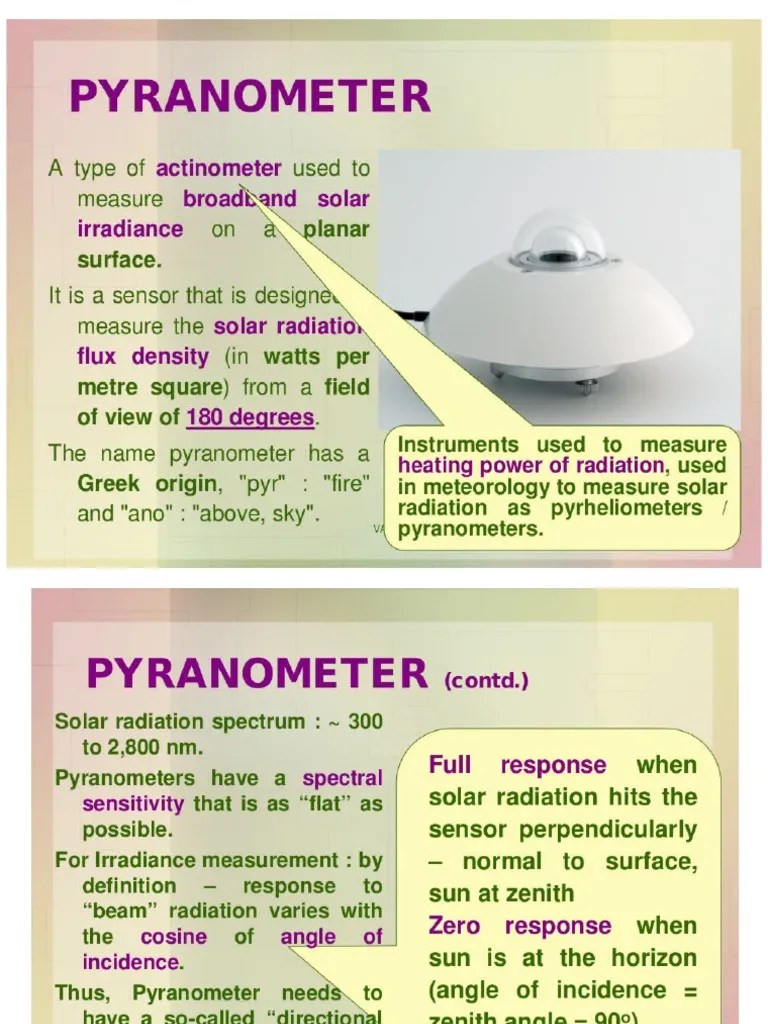 Solar Radiation Measurment | PDF