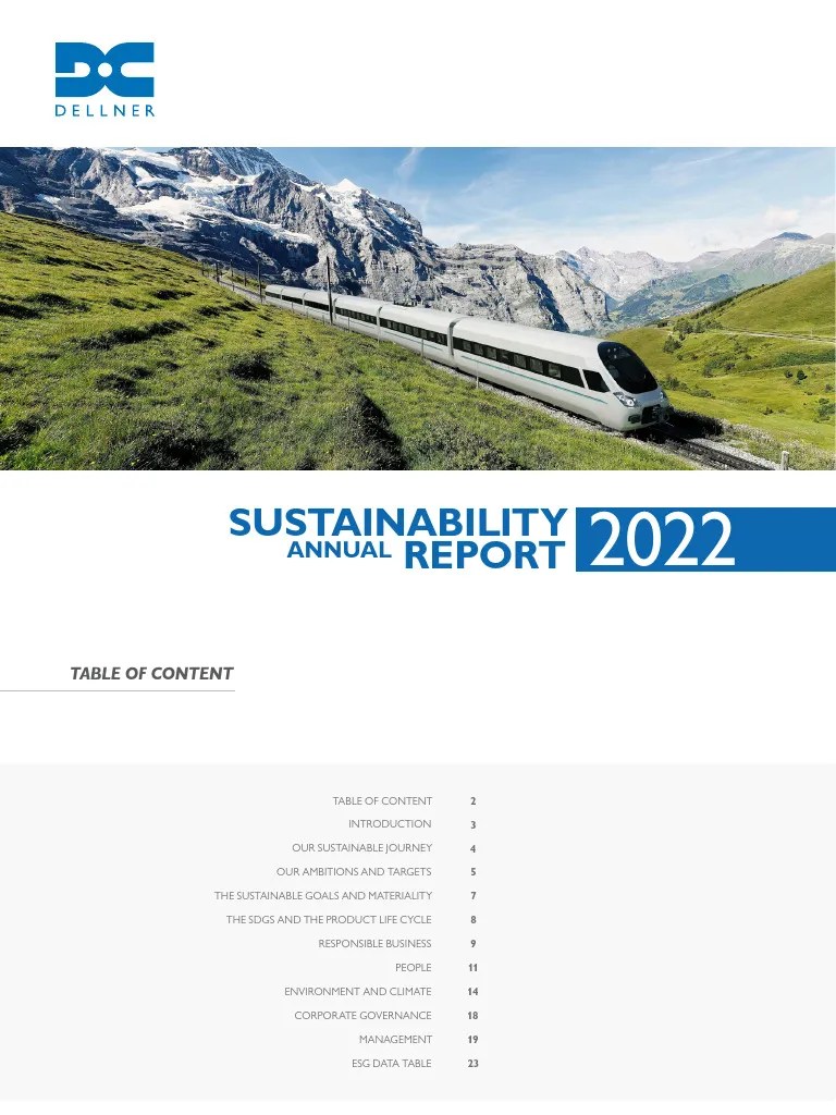 Dellner-Sustainability-Annual-Report_2022_ENG | PDF | Renewable Energy | Sustainability