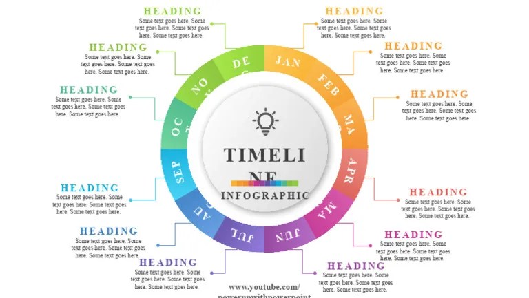 PowerPoint Full Year TImeline Presentaion, 12 Months | PDF
