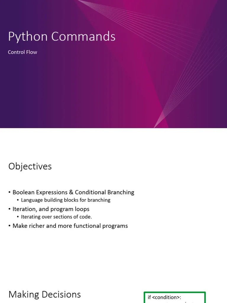 003 Python-Commands | PDF | Control Flow | Computer Engineering