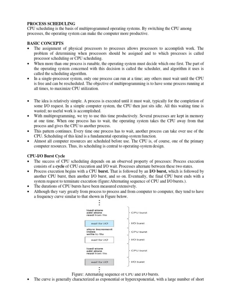 Process Schedduling-Synchronization And Deadlock Course Material | PDF ...