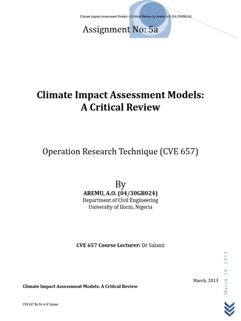 Climate Impact Review | PDF | General Circulation Model | Geographic Information System