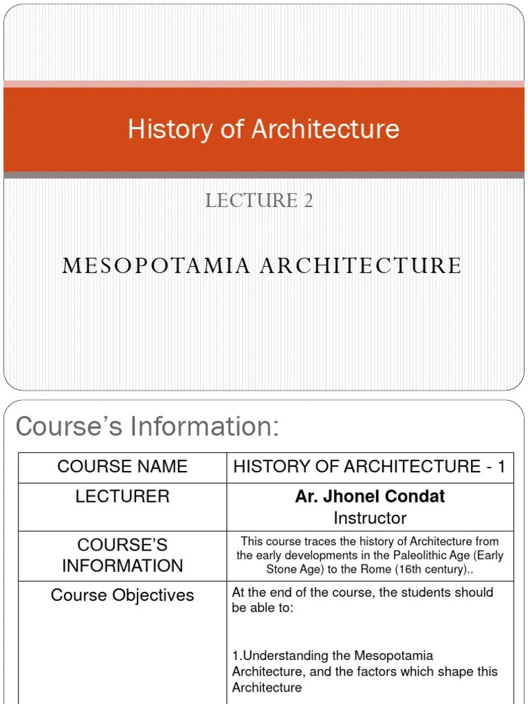History Of Architecture LECTURE 2 | PDF