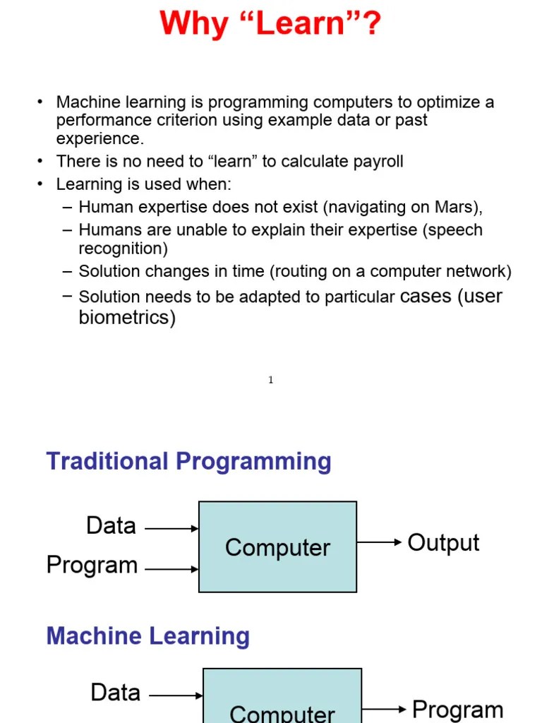 Lect3 Machine Learning | PDF | Machine Learning | Statistical ...