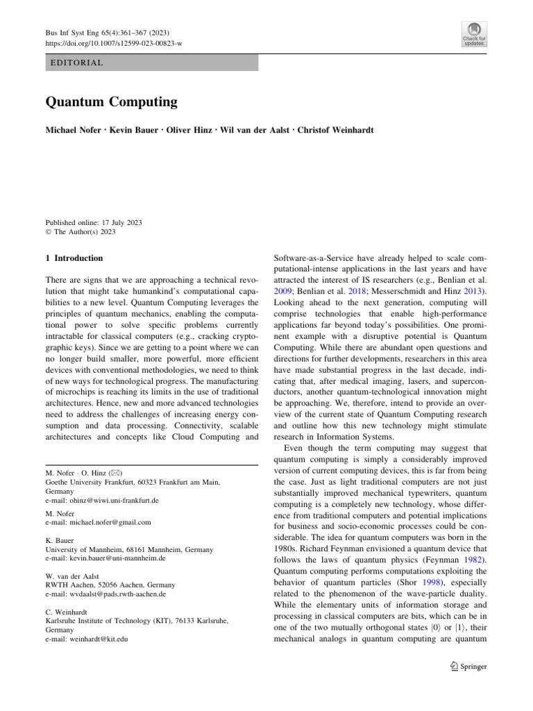 Quantum Computing | PDF | Quantum Computing | Computing