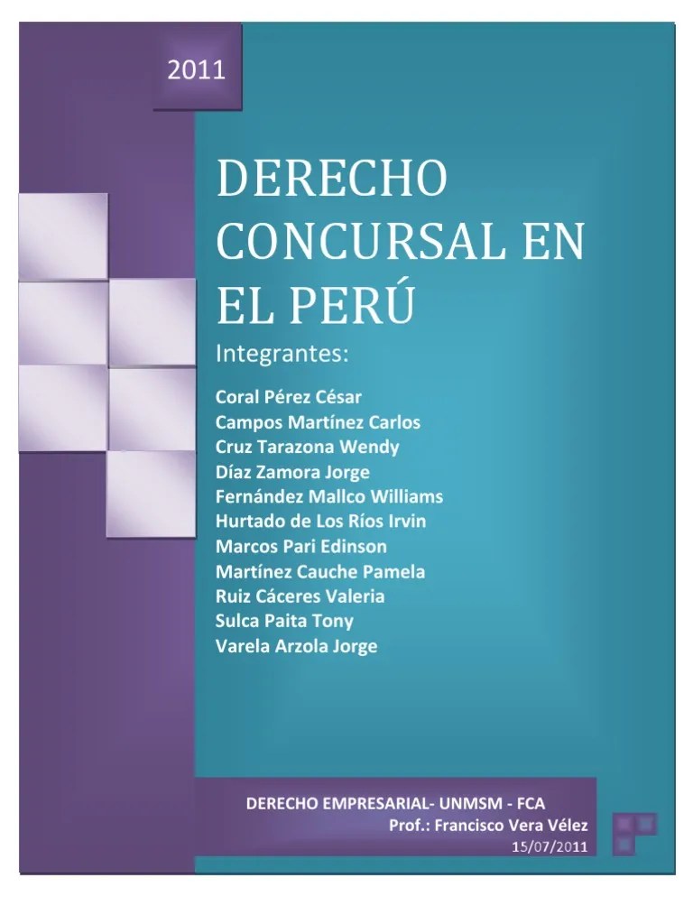 Derecho Concursal | Bancarrota | Ley Procesal