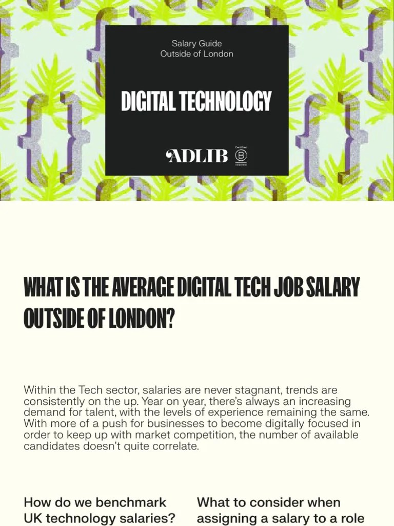 Digital Technology Permanent Salary Guide Outside London | PDF ...