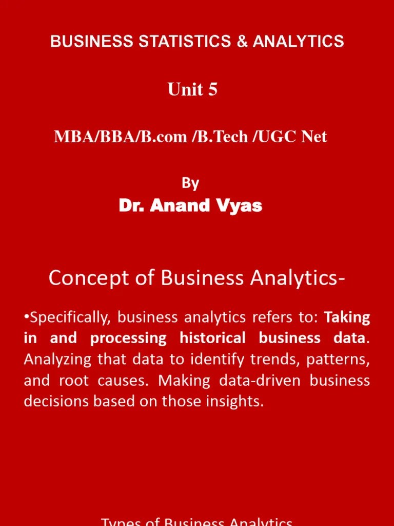 Unit 5 Business Statistics | PDF