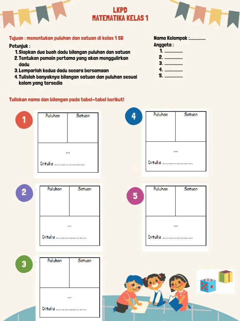 LKPD Matematika Kelas 1 | PDF