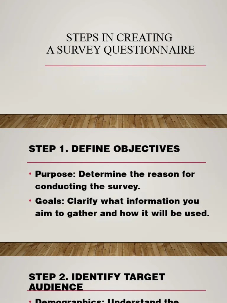 Creating A Survey Questionnaire | PDF