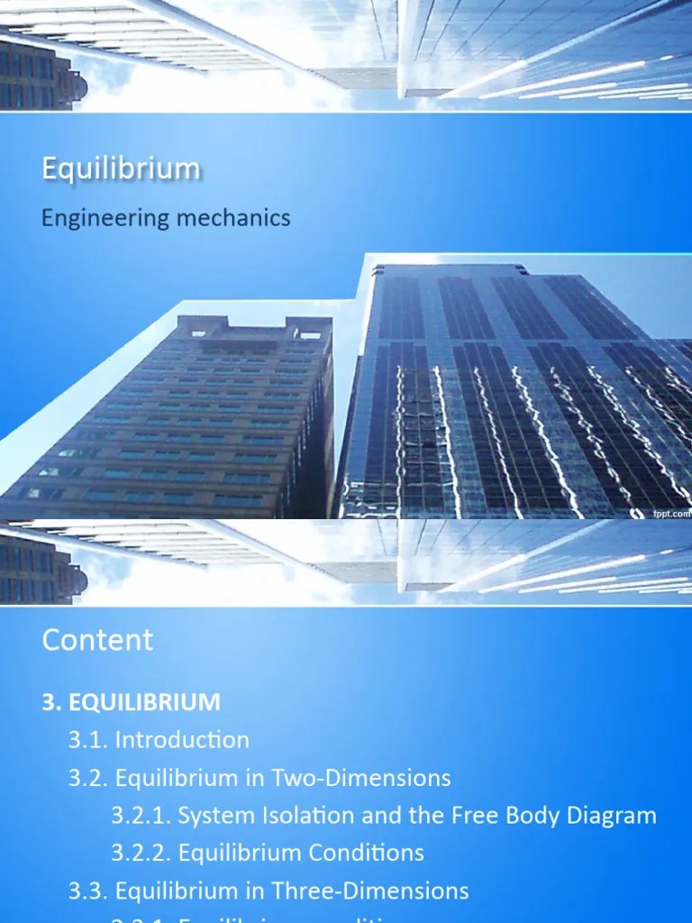 Chapter 3 Equilibrium | PDF | Force | Thermodynamic Equilibrium