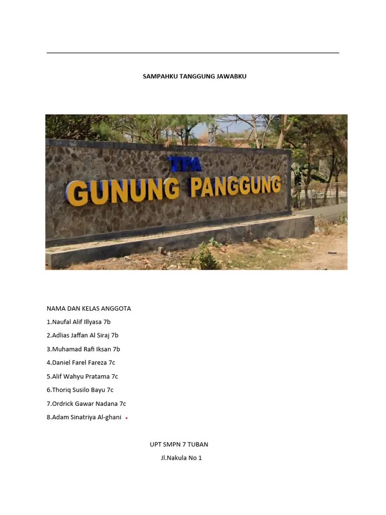 Sampahku Tanggung Jawabku Pdf