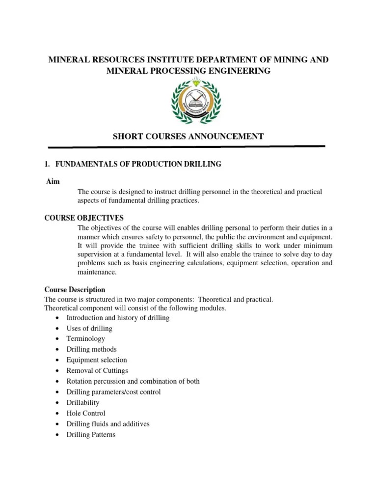 Mining Course | PDF | Entrepreneurship | Mining