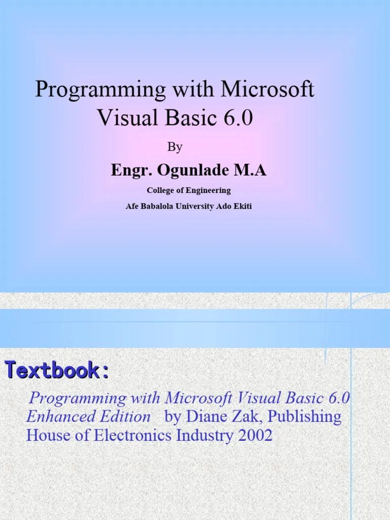 An Introduction To Visual Basic | PDF