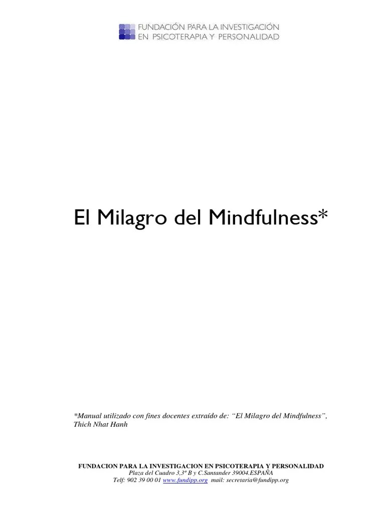 El Milagro Del Mindfulness | PDF | Śūnyatā | Sufrimiento