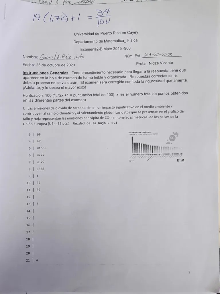Examen Parcial 2 Estadística | PDF