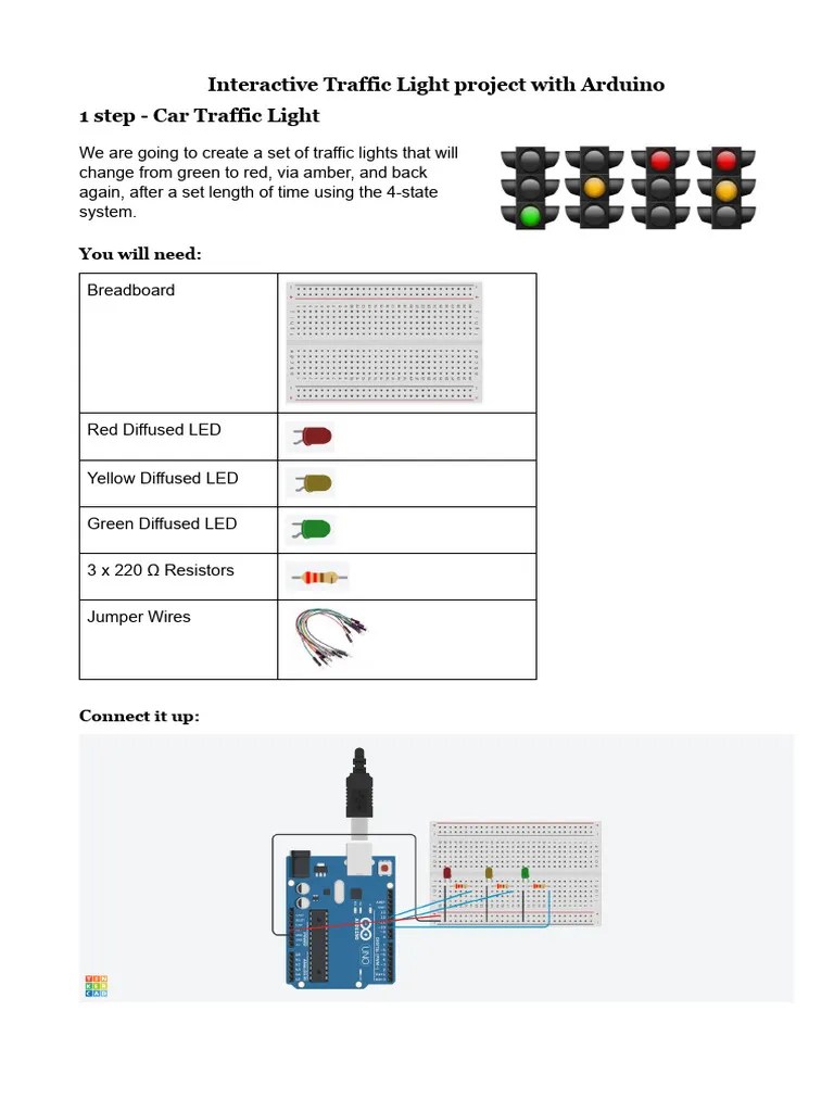 Interactive Traffic Light Project 240120 210417 | PDF | Resistor | Arduino