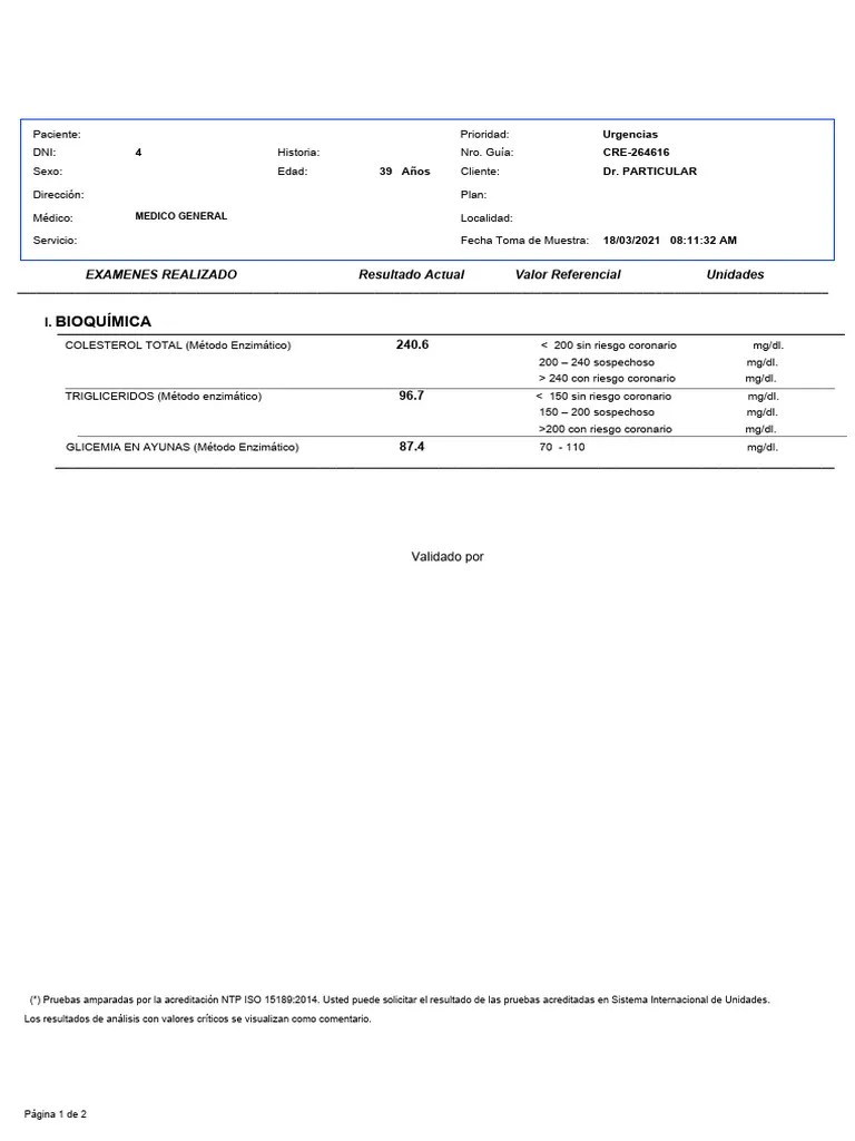 Colesterol Glucosa Trigliceridos | PDF | Enfermedades Y Trastornos ...