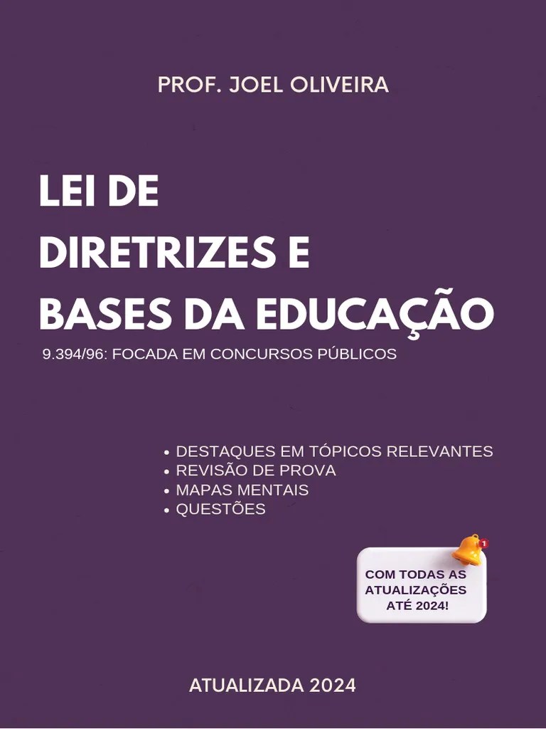 LDB ATUALIZADA 2024 (AULA 01) Concurso Para Professor - Lei De Diretrizes E Bases Da Educação ...