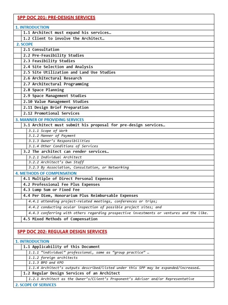 SPP Docs | Download Free PDF | Architect | Construction Management