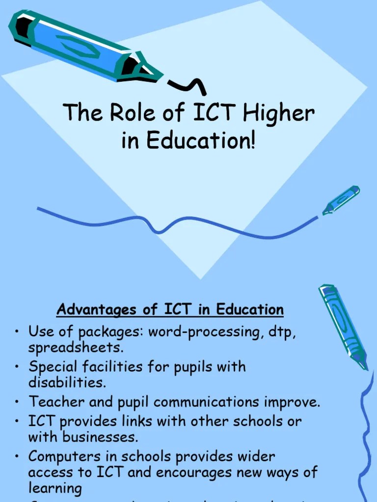 The Role Of ICT Higher In Education! | PDF | Educational Technology ...