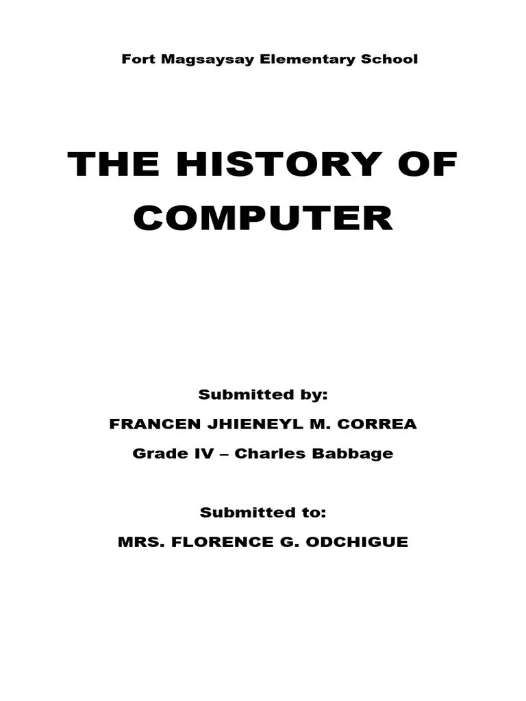 The History Of Computer | PDF
