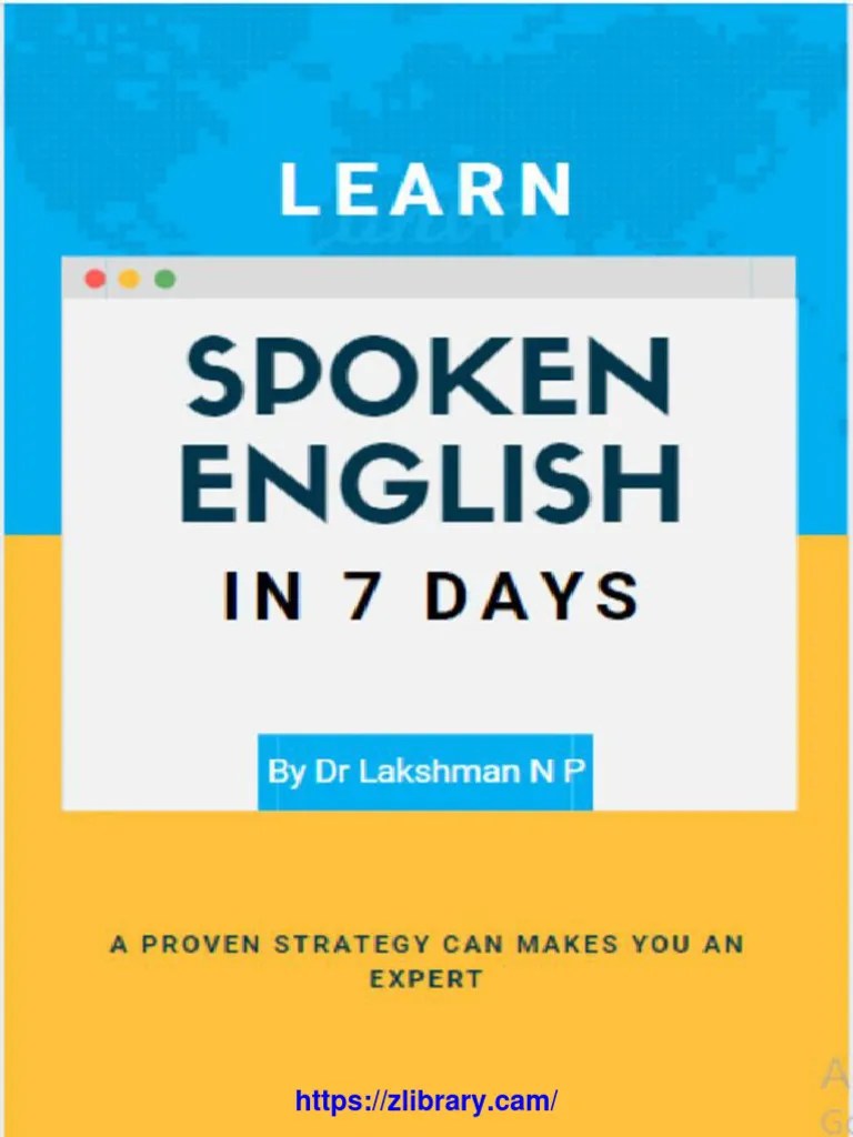 Learn Spoken English In 7 Days Book | PDF | English Language | Linguistics