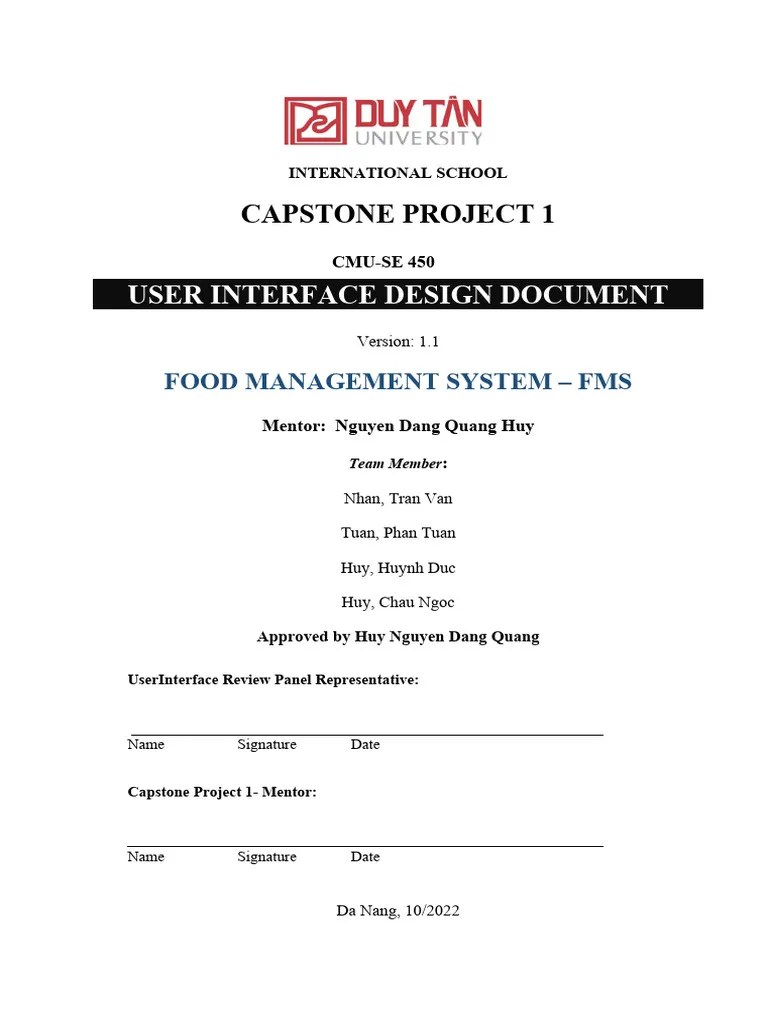 User Interface Design Document | PDF | Scrum (Software Development ...