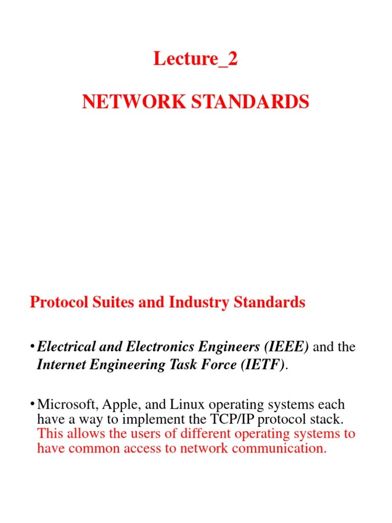 Lecture 2 | PDF | Osi Model | Internet Protocol Suite