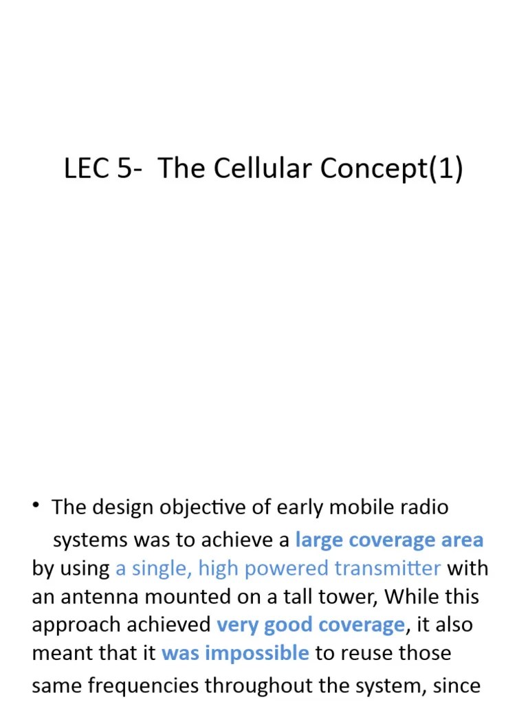 L3 The Cellular Concept | PDF | Cellular Network | Radio