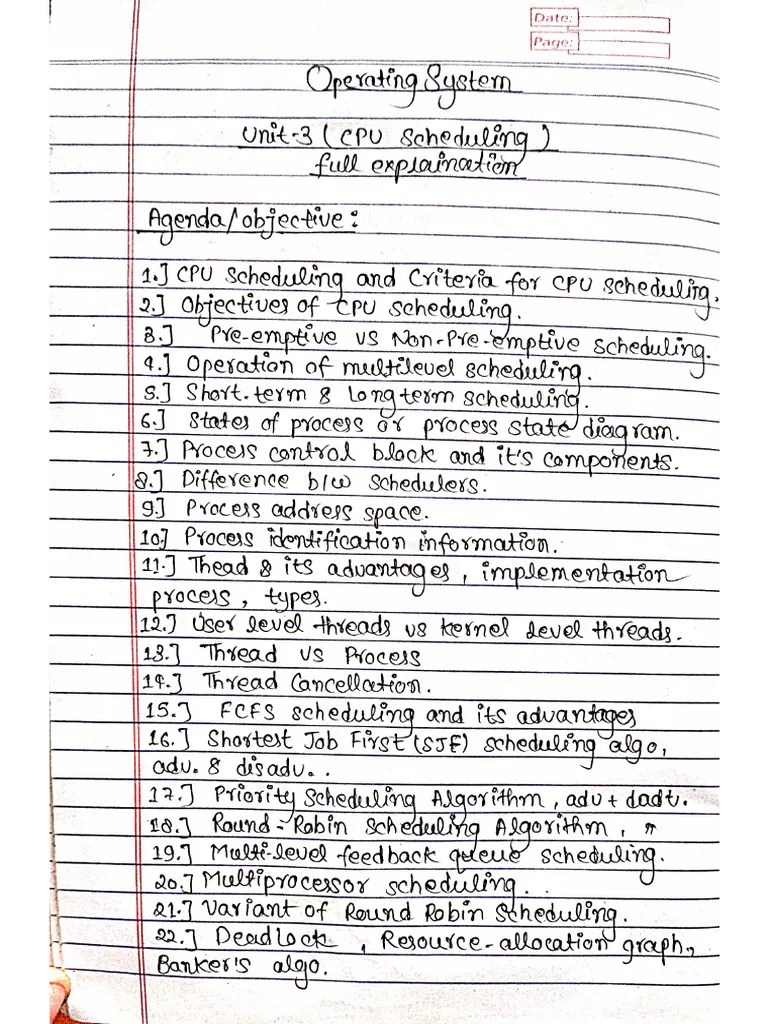 Unit 3 Operating System | PDF