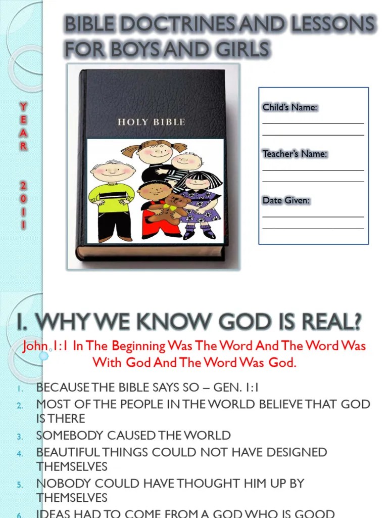 Bible Doctrines And Lessons 1 | Download Free PDF | Jesus ...