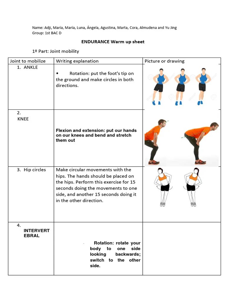 Warm Up Session | Download Free PDF | Anatomical Terms Of Motion ...