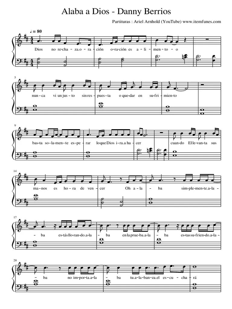Alaba A Dios - Danny Berrios | PDF