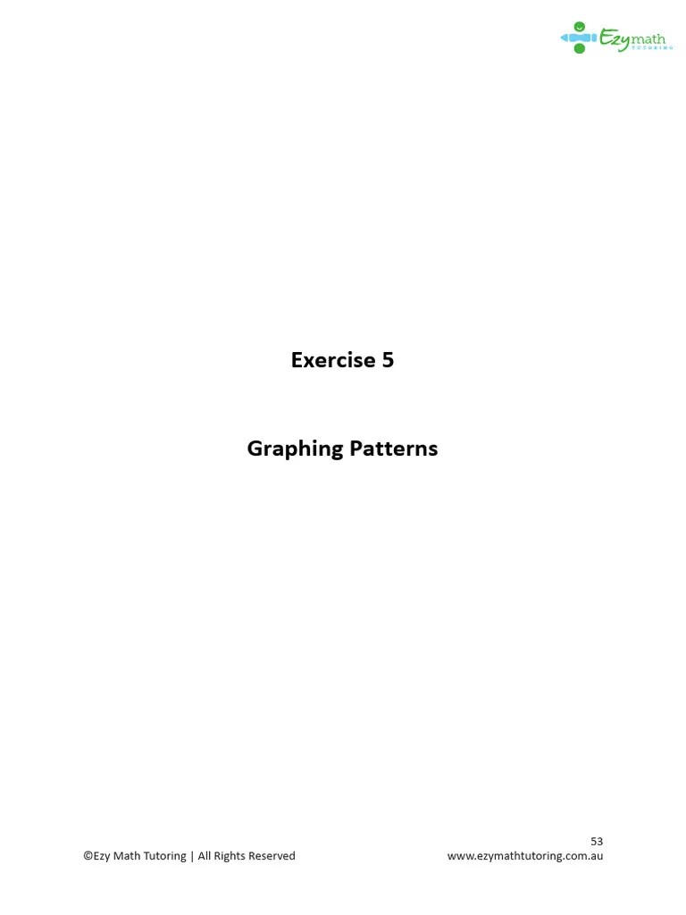 Year 7 Maths - Algebra - Graphing Patterns - Questions (Ch2 Ex5) | PDF