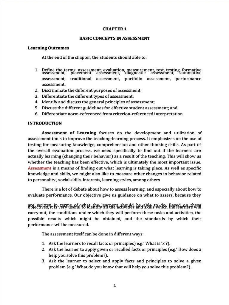 PDF Assessment Of Learning I Compress | PDF | Educational Assessment ...