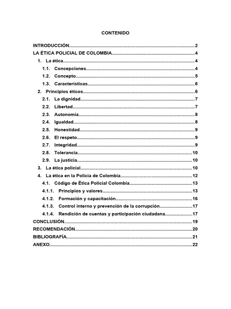 La Ética Policial De Colombia | Descargar Gratis PDF | Policía | Moralidad