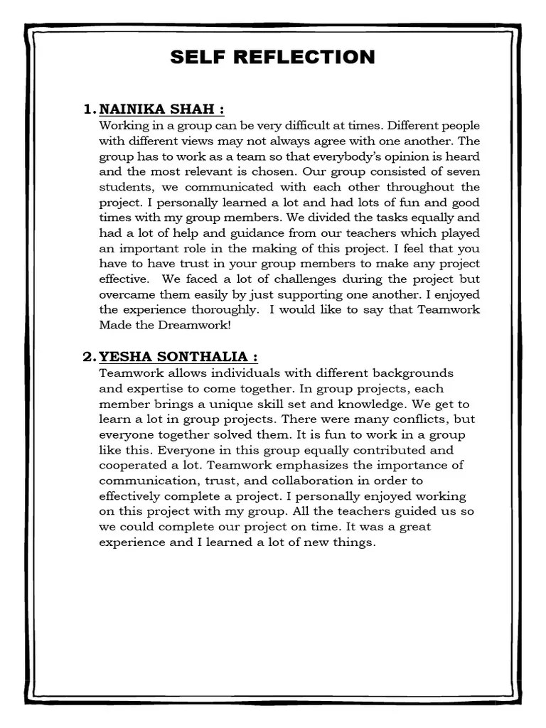 Self Reflection | PDF | Cognition