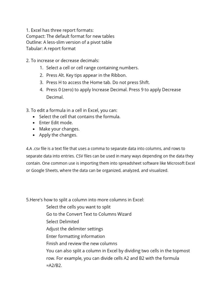 Excel Exam | Download Free PDF | Microsoft Excel | Spreadsheet